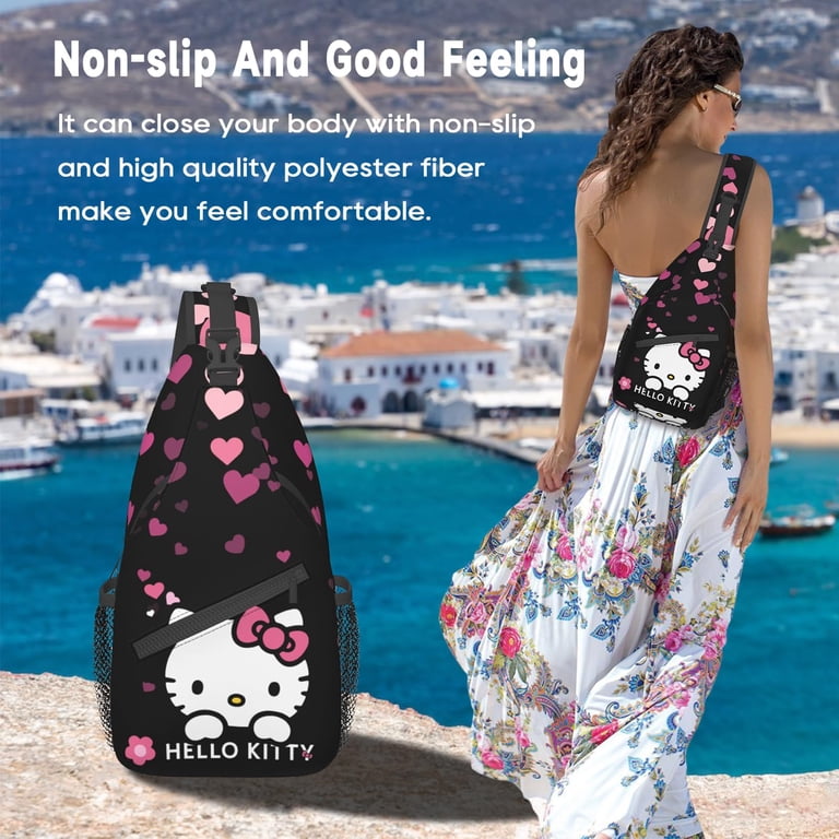 Hello Kitty Sling Bag for Women, Crossbody Sling Backpack