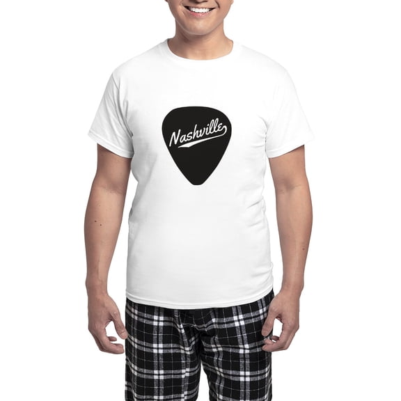 CafePress - Nashville Guitar Pick Pajamas - Men's Light Loose Fit Cotton Pajama Set