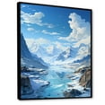 thumbnail image 2 of Designart "Minimalist Scenery Of The Glacier" Glacier Floater Framed Canvas Prints, 2 of 5