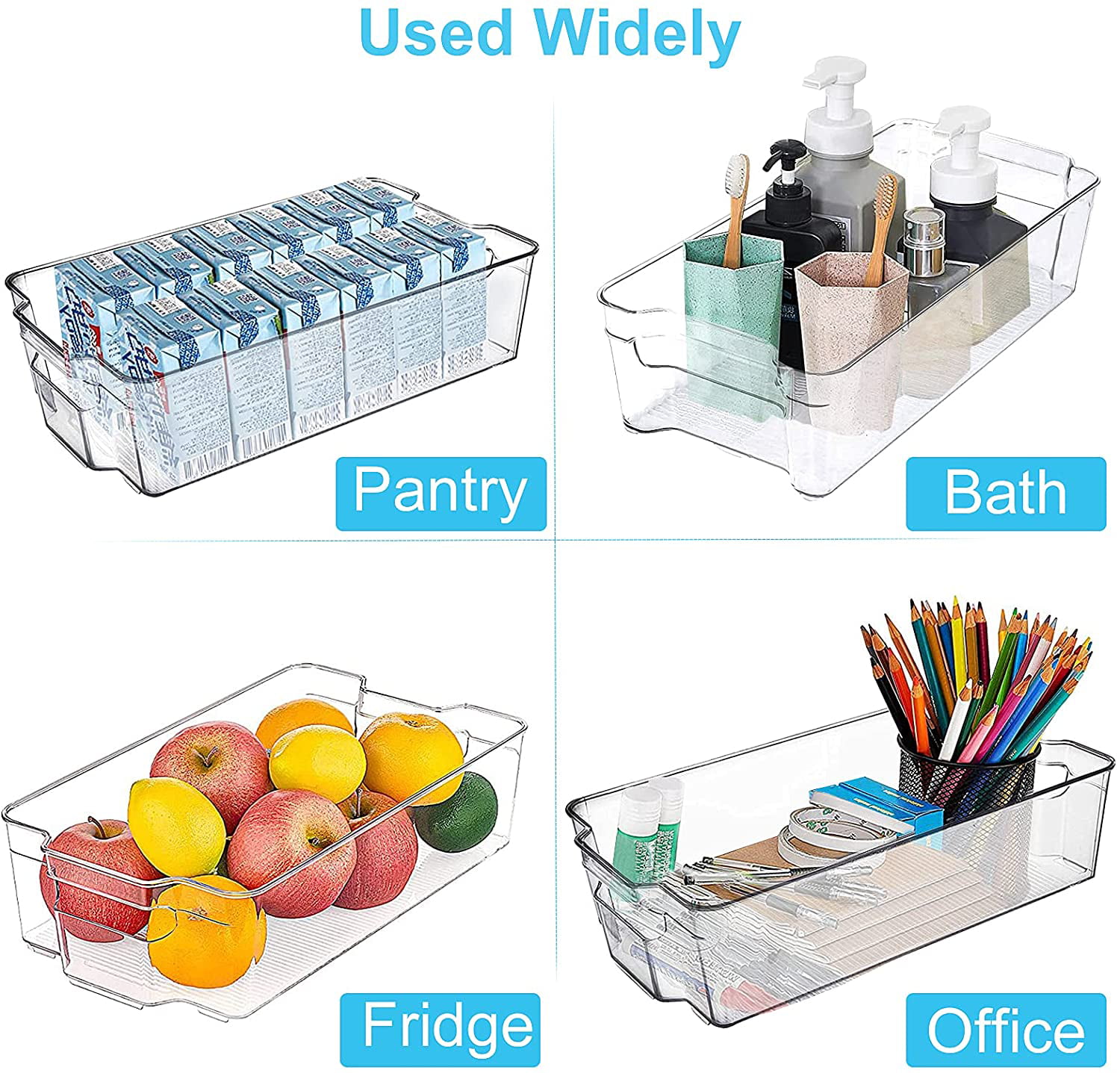 10 Pack Refrigerator Pantry Organizer Bins - Bed Bath & Beyond - 39120525