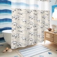 thumbnail image 5 of No Hook Shower Curtain, Vintage Dinosaur Shower Curtains for Bathroom with See Through Top Window, Primitive Animals Wildlife Hand-painting Beige Waterproof & Washable Bath Curtain Standard 72"x72", 5 of 9