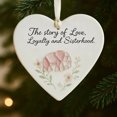 thumbnail image 3 of Dserfhy Elephant Friendship Heart Ornament Acrylic Heart-Shaped Sea Glass Friendship Decor Sea Glass Art Christmas Ornaments Gifts for Best Friends, 3 of 8