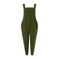 thumbnail image 6 of Rompers for Women Sleeveless Solid Color Wide Leg Square Neck With Pocket Onesies, 6 of 7