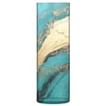 thumbnail image 2 of Turquoise Gold Marble Flower Vase 11.8x3.9 inch Vases Clear Non Breakable Plastic for Modern Home Wedding Decor, 2 of 6