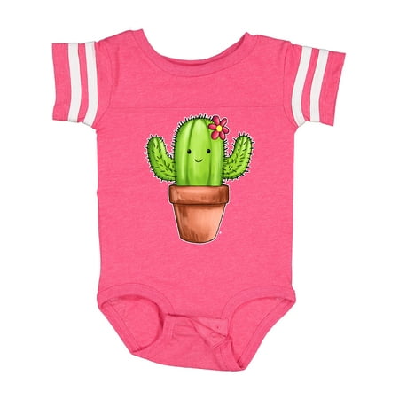 

Inktastic Cute Cactus with Flower Hairpiece Boys or Girls Baby Bodysuit