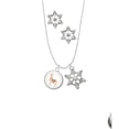 thumbnail image 2 of Delight Jewelry Silvertone Domed Llama Silver tone Snowflake Charm Necklace and Stud Earrings, 2 of 4