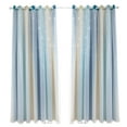 thumbnail image 1 of TFixol 2 Pcs Rideau Simple Dégradé Motif Étoile Creux Double Couche Occultant Chambre Salon Isolation Rideau, 1 of 6