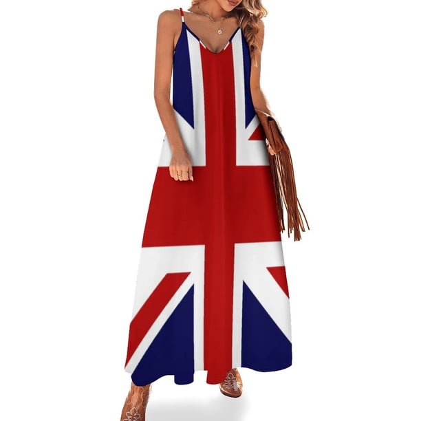 Vestido sin mangas con la bandera de Union Jack del Reino Unido Vestidos de baile vestidos elegantes tallas grandes