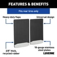 thumbnail image 2 of LUVERNE 252023 Universal Dually 20-Inch x 23-Inch Textured Rubber Mud Guards with Stainless Steel Plates, 2 Flaps, 2 of 3