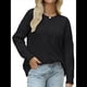 thumbnail image 2 of Suéteres de Cuello Redondo de Punto Extragrandes para Mujer Negro S, 2 of 9