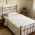 thumbnail image 4 of Polyester Bed Sheet Set 240 x 200 cm, Thick Breathable Anti-Slip Printed Fitted Sheet, Colorfast, Pilling Resistant, Vintage Pattern, 4 of 5