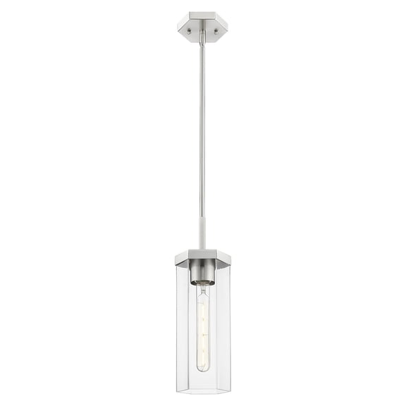 463-1S-SN-G463-12CL Innovations Lighting Blakeley - 1 Light Stem Hung Pendant-5 Inch Wide and 16.5 Inch Tall-Satin Nickel Finish-Clear Glass Color