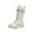 White, variant on Gyujnb Girls Boots,Star Decorated Girls Winter Boots Fashionable High Top Boots with Belt Buckle Design for Toddler Kids-Boys Shoes,Girls Shoes,Size:9-9.5 Years