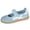 Blue, variant on HEWUQI Slip on Mary Jane for Women Comfortable Ballet Sneakers Color Blocking Casual Non Slip Breathable Flats Walking Shoes Blue Size 6