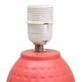 thumbnail image 5 of Mod Lighting and Decor Petite Dimpled Ceramic Table Lamp with Tapered Shade - 12.5" - Orange, 5 of 9