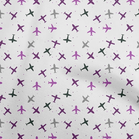 oneOone Viscose Chiffon Purple Fabric Travel Sewing Material Print Fabric By The Yard 42 Inch Wide