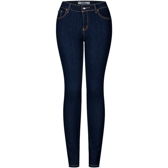 Solid Stretchy 5 Pocket Skinny Jeans