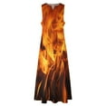 thumbnail image 4 of Fire flames Long Dress women dress women's dresses long dresses for women, 4 of 6