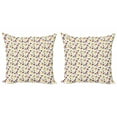 thumbnail image 1 of Ambesonne Fruit Throw Pillow Cover 2 Pack, Modern Art Yummy Summer, 24", Multicolor, 1 of 2