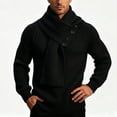 thumbnail image 4 of USNSM Men's Shawl Collar Button Front Knit Sweater Pullover Long Sleeve Business Casual Winter Warm Tops Black M, 4 of 5