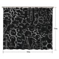 thumbnail image 5 of Math Equations Chemistry Symbols Black Pattern Shower Curtain 84"x72" ,Bathroom Decorative Shower Curtains Set with 12 Hooks,Modern Waterproof Washable Shower Curtain, 5 of 6