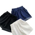 thumbnail image 3 of XBASW Baby Kids Toddler Girls Cotton Denim Shorts Style Soft Jeans Shorts Elastic Waistband Hot Pants with Back Pockets Size 1-7 Years, 3 of 6