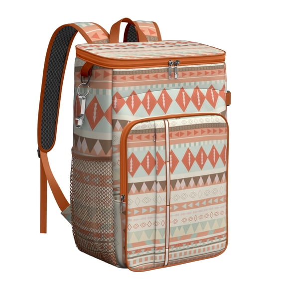 Symmetrical Insulated Cooler Backpack - 20L Leakproof Bag, Nordic Style for Camping & Outdoor