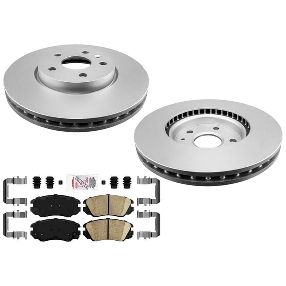 Front Rotors & Ceramic Brake Pads For Chevrolet Malibu 13-16 W/ 321MM Rotors