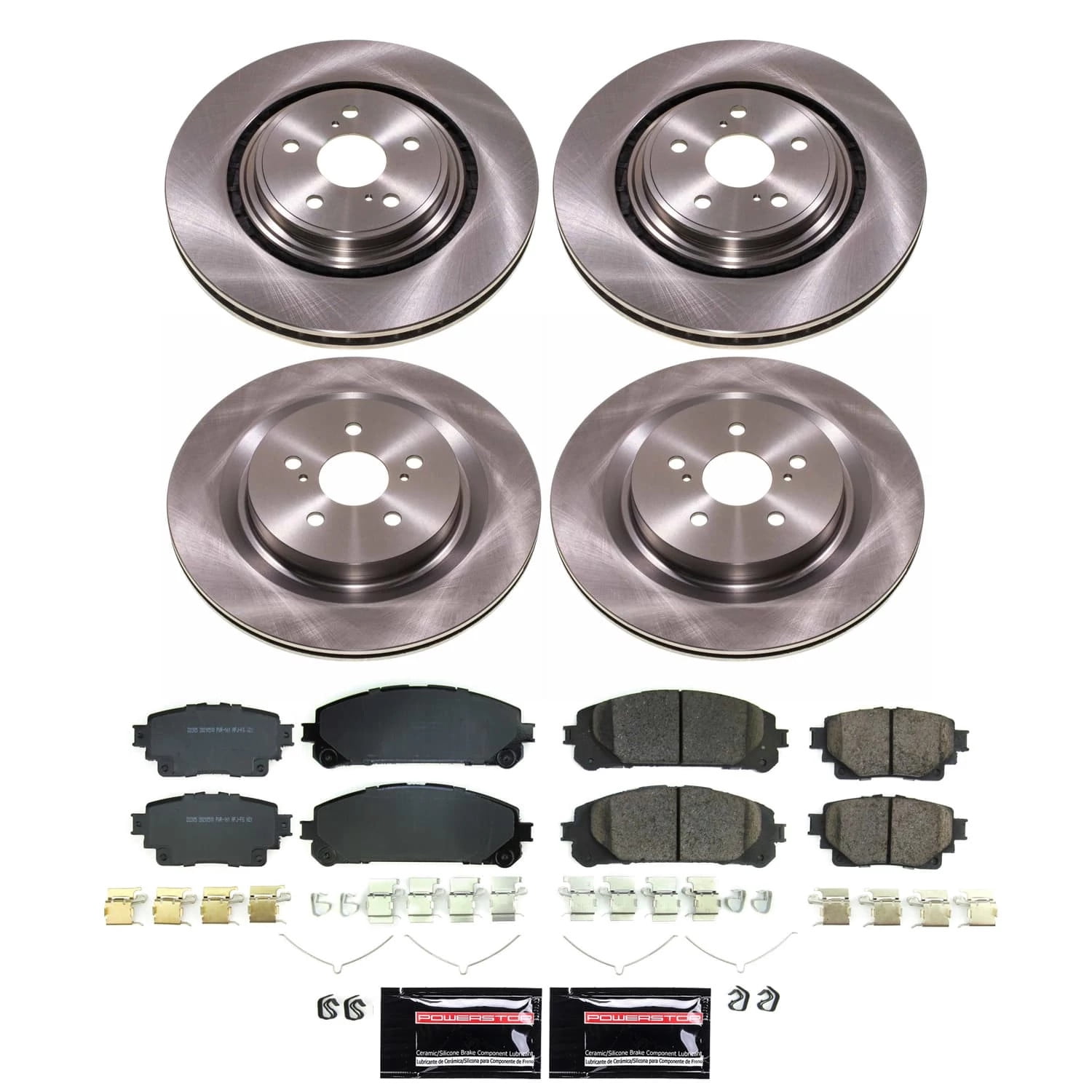 PowerStop Front and Rear Stock Replacement Brake Pad and Rotor Kit Fits: LEXUS TOYOTA Select Models KOE8817