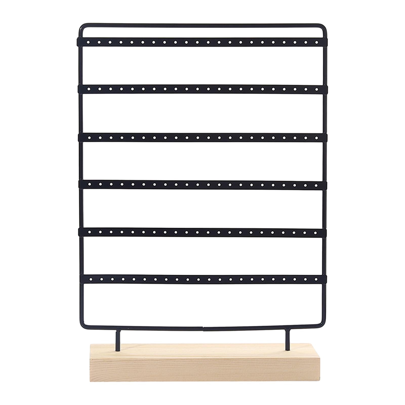 Segolike Earring Display Stand Jewelry Organizer Multipurpose, Hanging Jewelry Stand, Ear Stud Rack for Women Girl Dresser Home Vanity Black
