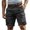 Black, variant on Men's Gym Shorts Men's Casual Solid Color Fashion Pockets Comfortable Cargo Short Pants Army Green XL