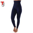thumbnail image 2 of TD Collections Fleece Lined Leggings - High Waist Slimming Thick Tights - Many Colors (Navy), 2 of 4
