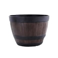 thumbnail image 1 of Rustic Resin Barrels Bucket Flower Planter Plant Pots Boxes Container Pail Backyard Planter Outdoor Indoor, 1 of 6