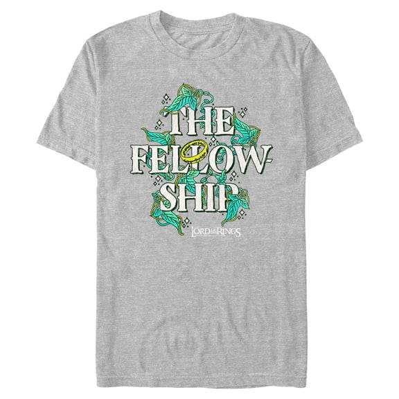 Mens The Lord of the Rings Fellowship Leaves T Shirt