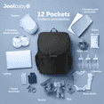 thumbnail image 4 of Jool Baby Diaper Bag Backpack with Changing Pad – 12-Pocket Large Capacity Bag, Includes Insulated Bottle Pockets, Portable Breast Pump Pockets, Baby Wipe Dispenser Pocket & More (Black), 4 of 11