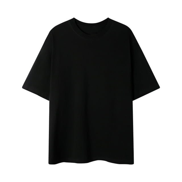 tarylea Chandails de Dessous à Col Rond pour Hommes Grande Taille Manches Courtes Hauts Couleur Unie Décontracté Ample Été Confortable Vêtements d'Extérieur Chemises
