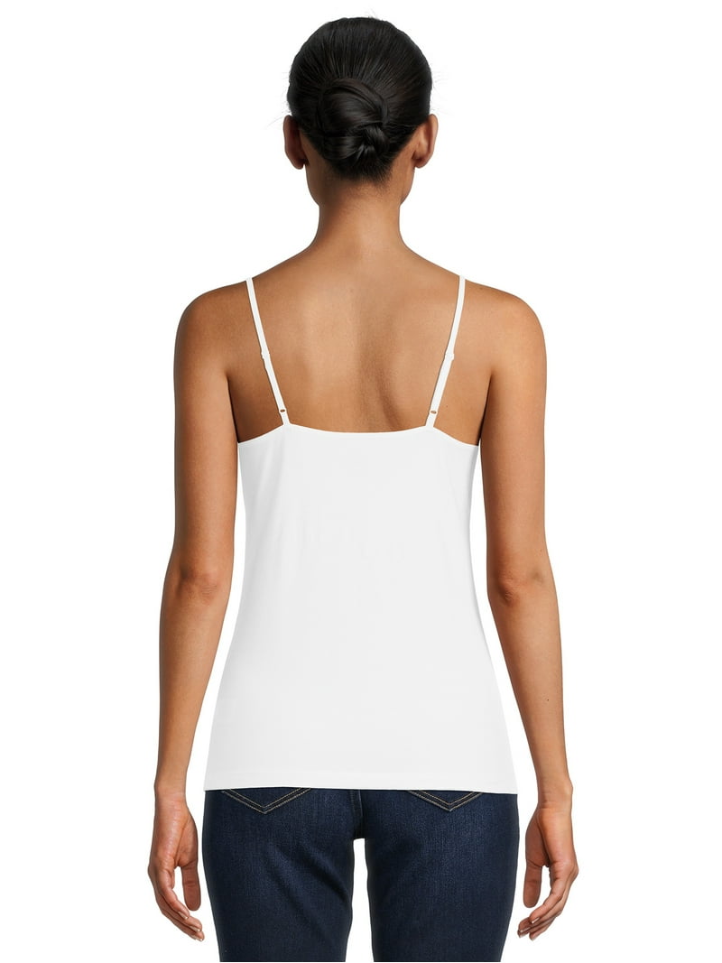 Time and Tru Women's Cami Top with Adjustable Straps, Fitted