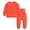 Orange, variant on Toddler Boys Girls Thermal Underwear Long Sleeve Fle𝐞ce T-shirt High Waist Leggings 2Pc Kids Winter Base Layer Set