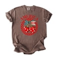 thumbnail image 4 of Trendy America Shirt for Women & Teens Patriotic Stars and Stripes Cherry Bow Tee Espresso Shirt Adult Large, 4 of 4