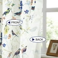 thumbnail image 4 of sasyxdc Rod Pocket Valances for Living Room  Green Leaf Printed Faux Linen Cafe Curtain  Light Filtering Decorative Kitchen Valance Curtains  1 Panel  52 x 14 Inches gtr, 4 of 7