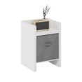 thumbnail image 5 of Furinno VIOLA End Table in Side Table with Storage Bins in White, 5 of 5