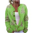 thumbnail image 2 of Uootdi Christmas Sweater for Women Cute Gift Xmas Button Down cardigan Sweater for Women Fall Winter Knitted Outerwear Coat, 2 of 4