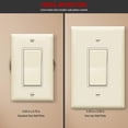thumbnail image 3 of ENERLITES Decorator Outlet Wall Plate, Switch Cover, Gloss Finish, Oversized 1-Gang, Unbreakable Polycarbonate Thermoplastic, UL Listed, 8831O-LA-10PCS, Light Almond, 10 pack, 3 of 5