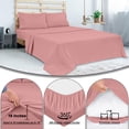 thumbnail image 6 of ROYALE LINENS 300 Thread Count 100% Long Staple Combed Cotton Sheet Set - 4 Piece King Bed Sheets - 1 Fitted, 1 Flat & 2 Pillow Cases - Soft Cool & Crisp Sheet Set (King, Pink), 6 of 10
