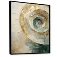 thumbnail image 2 of Designart "Serene Beige Pottery Spirals III" Abstract Spirals Floater Framed Canvas Prints, 2 of 5