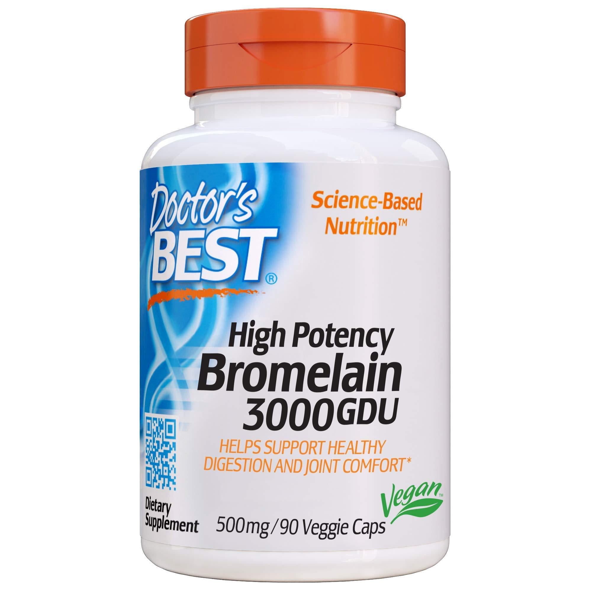 Doctor’s Best 3000 GDU Bromelain Proteolytic Digestive Enzymes Supplements, Supports Healthy
