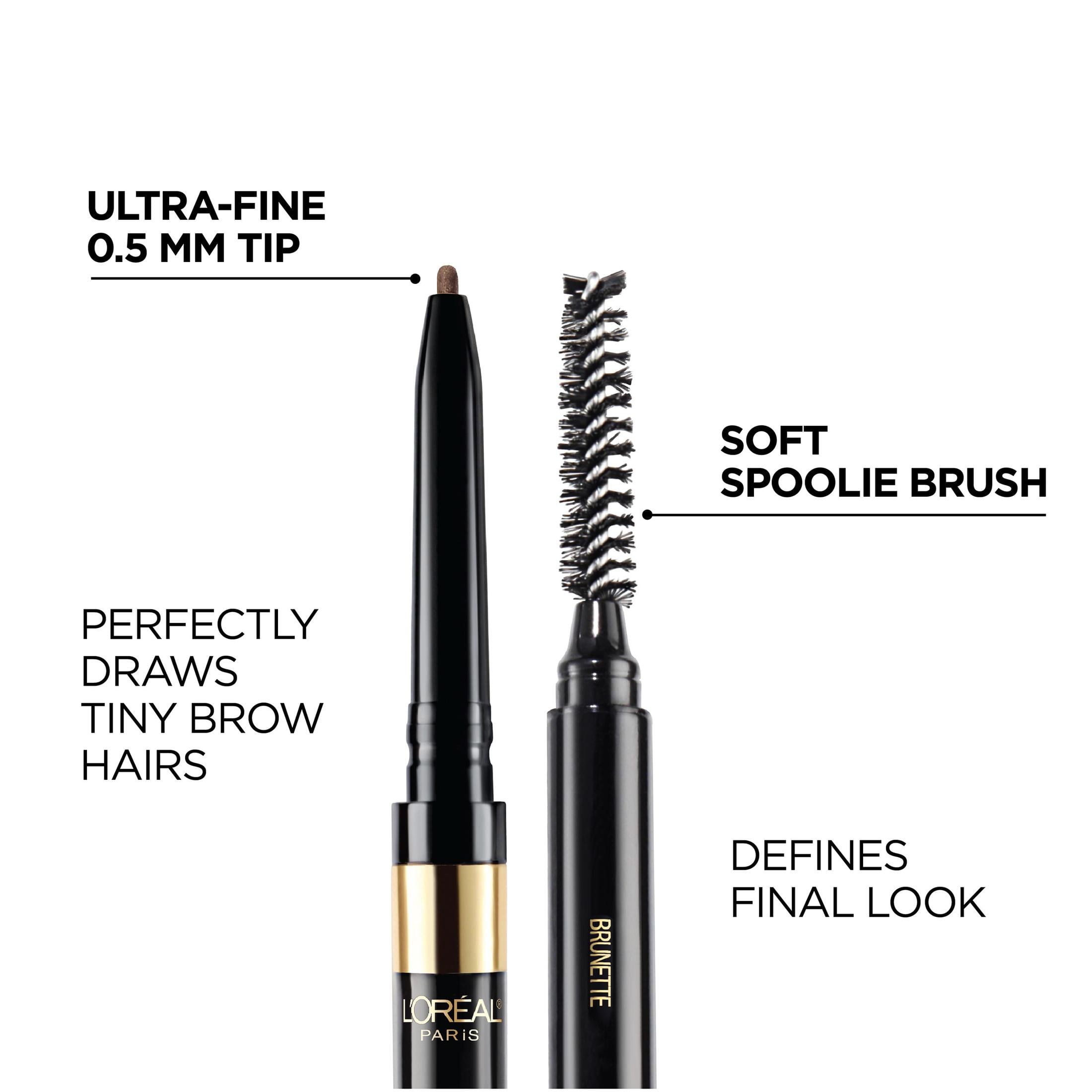 (2 pack) L'Oreal Paris Brow Stylist Definer Waterproof Eyebrow Pencil, Brunette, Defining, 0.003 oz