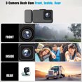 thumbnail image 5 of 1080P Car DVR Dash Camera Front &amp; Inside &amp; Rear Camera 3 Lens Driving Recorder 2 Inch Screen Dashcam Support Parking Monitoring Collision Locking Loop Recording, 5 of 7