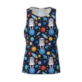 thumbnail image 4 of Fotbe Space Dog Pattern Men's Quick Dry Workout Tank Top Gym Muscle Tee Fitness Bodybuilding Sleeveless T Shirt Breathable Workout Shirt-3X-Large, 4 of 9