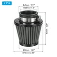 thumbnail image 2 of Uxcell 38mm Motorcycle Air Filter, Metal Mini Bike Air Cleaner Parts, Black 2 Pcs, 2 of 7
